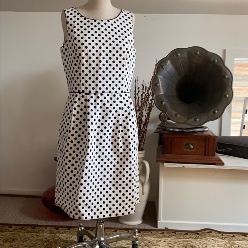 White House Black Market polka dot dress